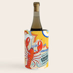 Eclectic Boho Summer Poster ,Good Vibes, Citrus, Sea Life Wine Chiller Gallery Image 1