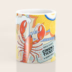 Eclectic Boho Summer Poster ,Good Vibes, Citrus, Sea Life Coffee Mug Gallery Image 4