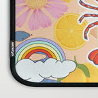 Eclectic Boho Summer Poster ,Good Vibes, Citrus, Sea Life Laptop Sleeve Gallery Image 3