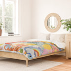 Eclectic Boho Summer Poster ,Good Vibes, Citrus, Sea Life Duvet Cover Gallery Image 2