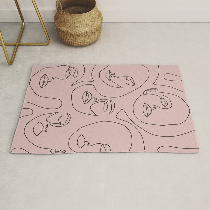 Blush Faces Rug Gallery Image 1