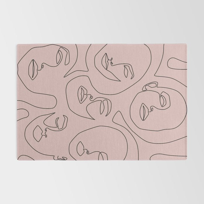 Blush Faces Rug Gallery Image 2