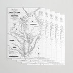 Chesapeake Bay & Delaware Bay Map Wrapping Paper Gallery Image 3