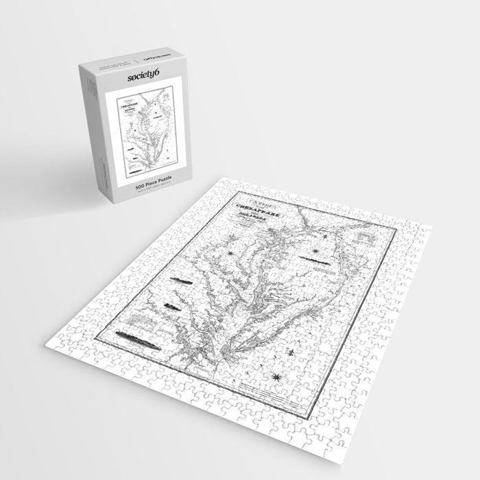 Chesapeake Bay & Delaware Bay Map Jigsaw Puzzle Gallery Image 2