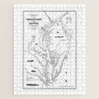 Chesapeake Bay & Delaware Bay Map Jigsaw Puzzle Gallery Image 1