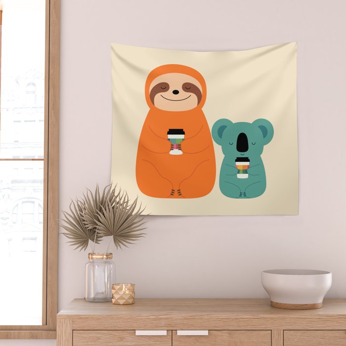 Coffee Buddy Wall Tapestry Gallery Image 2
