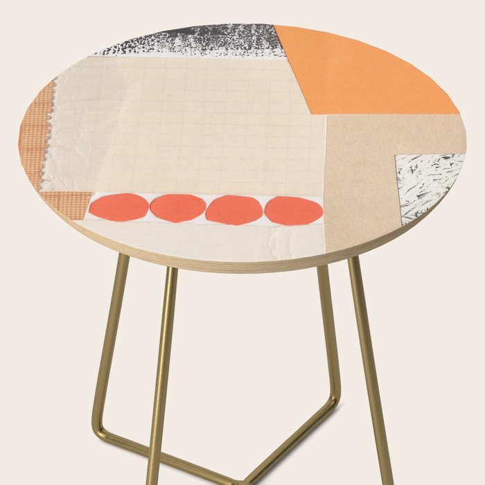 One Color Collection / Tan Hide Side Table Gallery Image 2