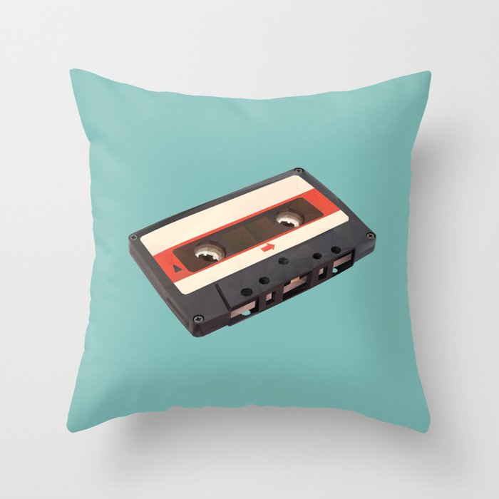 Cassette Tape Polygon Art Throw Pillow Gallery Image 6