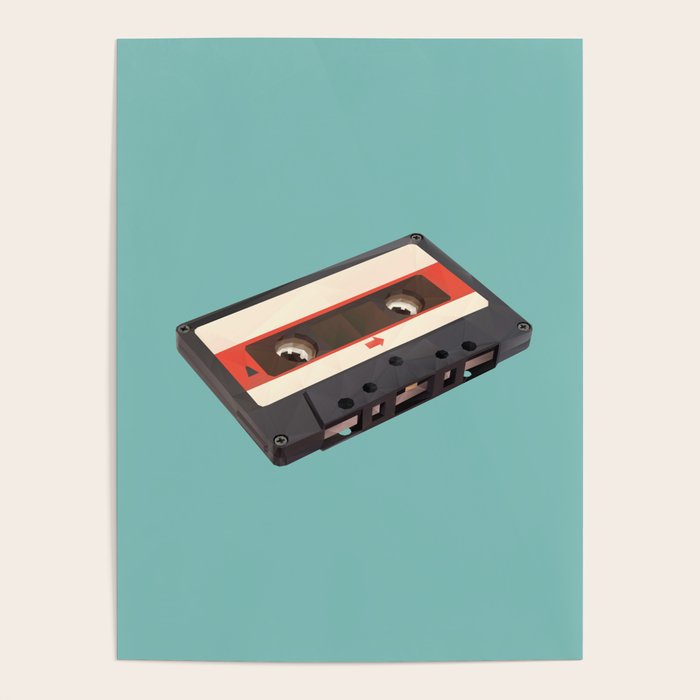 Cassette Tape Polygon Art Poster Gallery Image 1