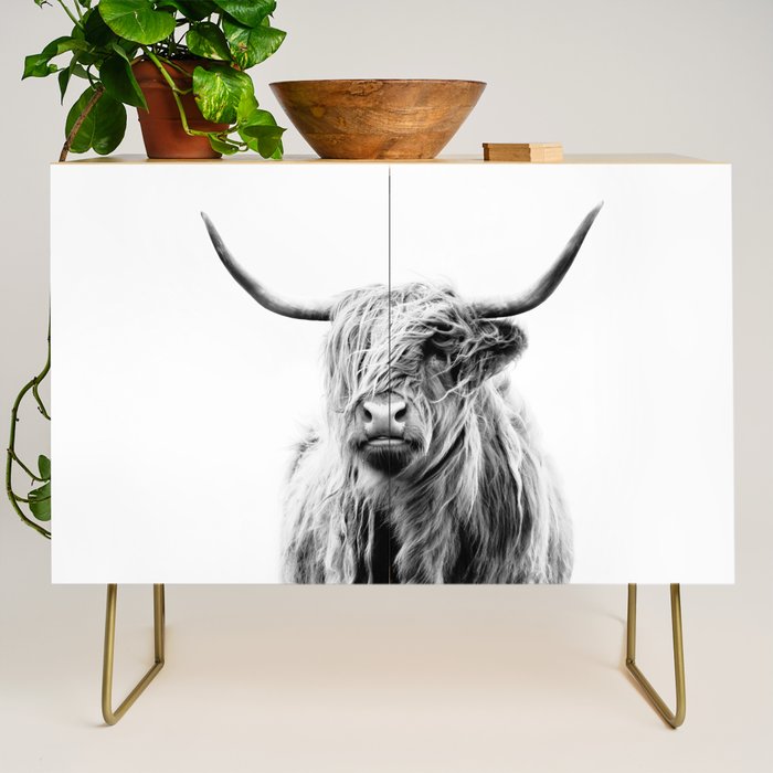 portrait of a highland cow Credenza Gallery Image 1
