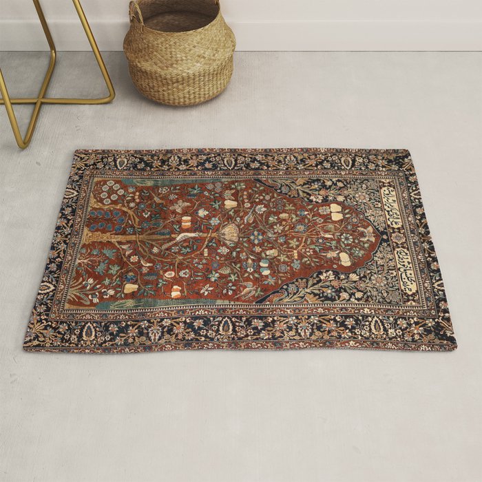 Exquisite Antique Persian Kashan  Rug Gallery Image 1