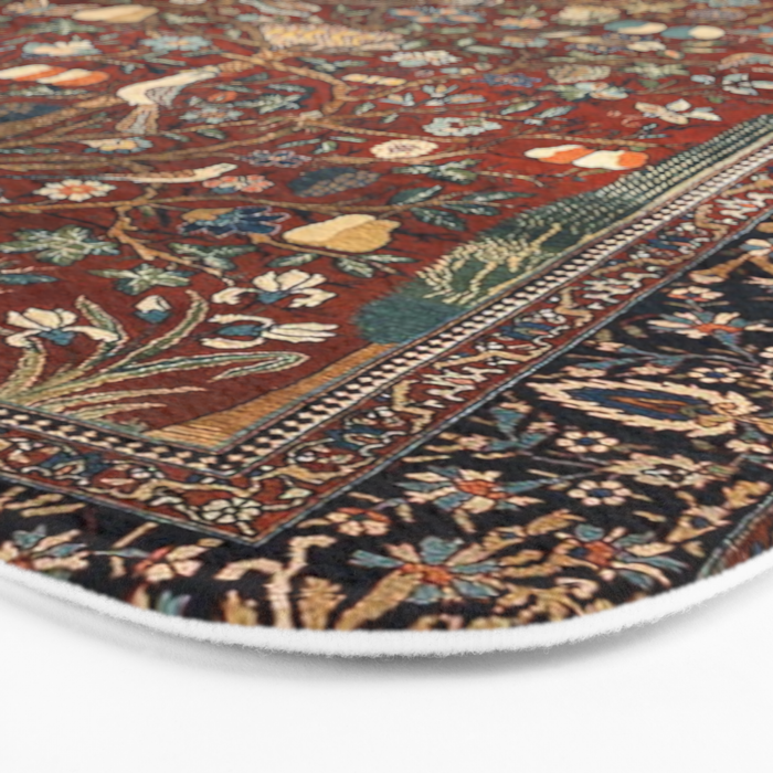 Exquisite Antique Persian Kashan  Bath Mat Gallery Image 3