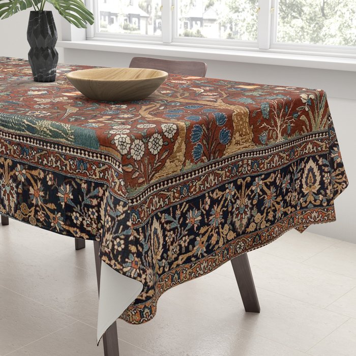 Exquisite Antique Persian Kashan  Tablecloth Gallery Image 3
