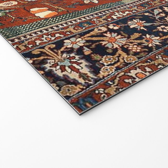 Exquisite Antique Persian Kashan  Welcome Mat Gallery Image 2