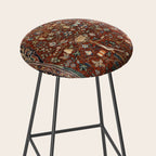 Exquisite Antique Persian Kashan  Stool Gallery Image 2