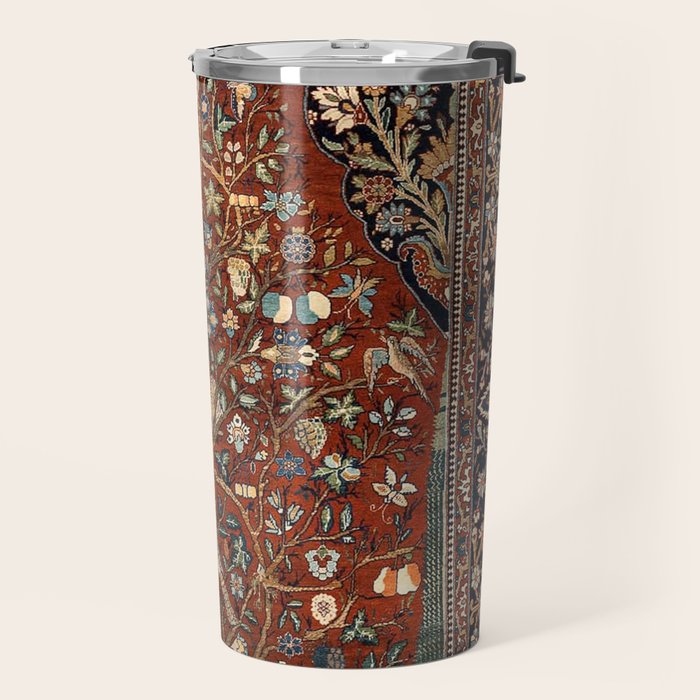 Exquisite Antique Persian Kashan  Travel Mug Gallery Image 2