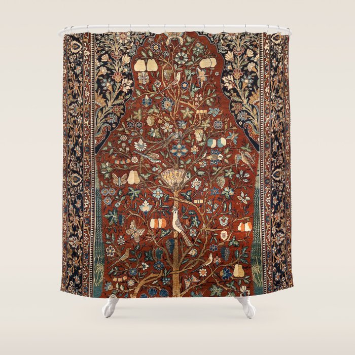 Exquisite Antique Persian Kashan  Shower Curtain Gallery Image 1