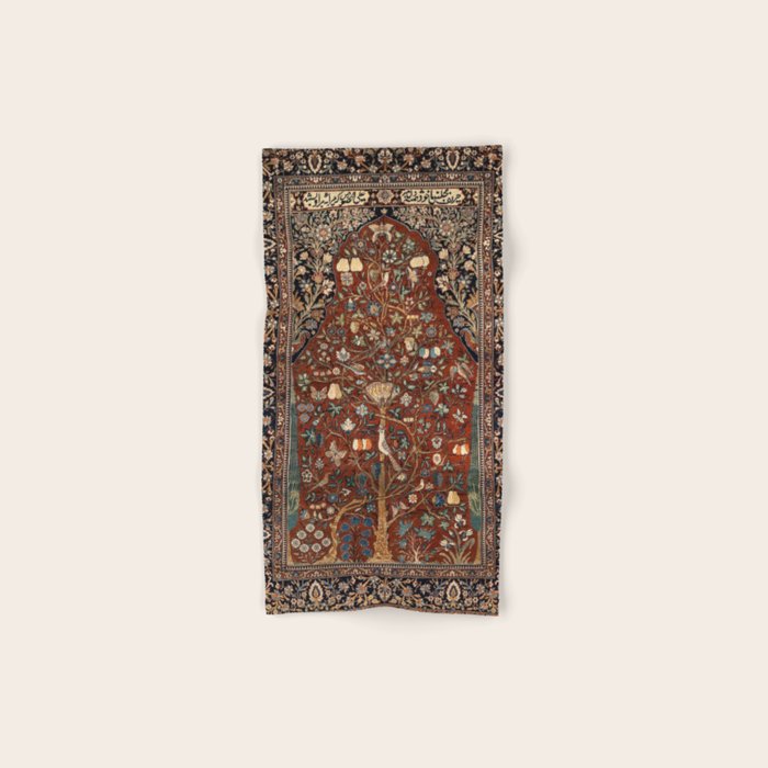 Exquisite Antique Persian Kashan  Bath Towel Gallery Image 1
