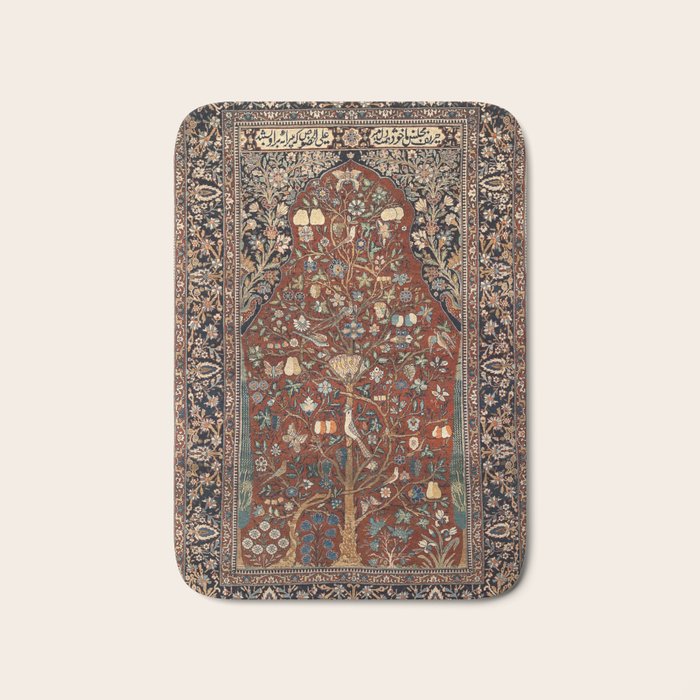 Exquisite Antique Persian Kashan  Bath Mat Gallery Image 1