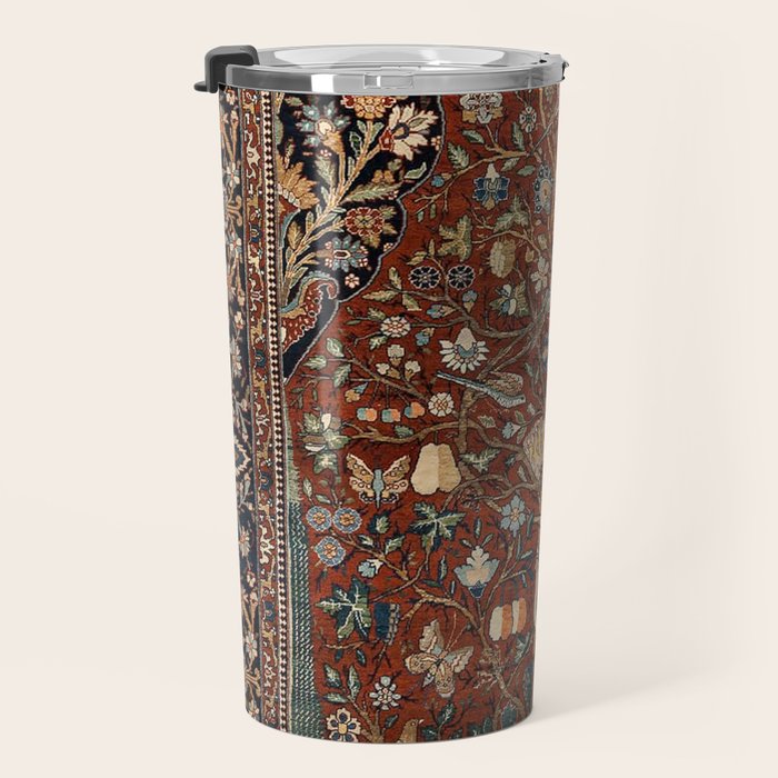 Exquisite Antique Persian Kashan  Travel Mug Gallery Image 3