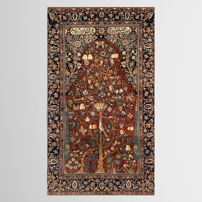 Exquisite Antique Persian Kashan  Tablecloth Gallery Image 2