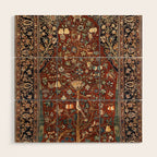 Exquisite Antique Persian Kashan  Wood Wall Art Gallery Image 1