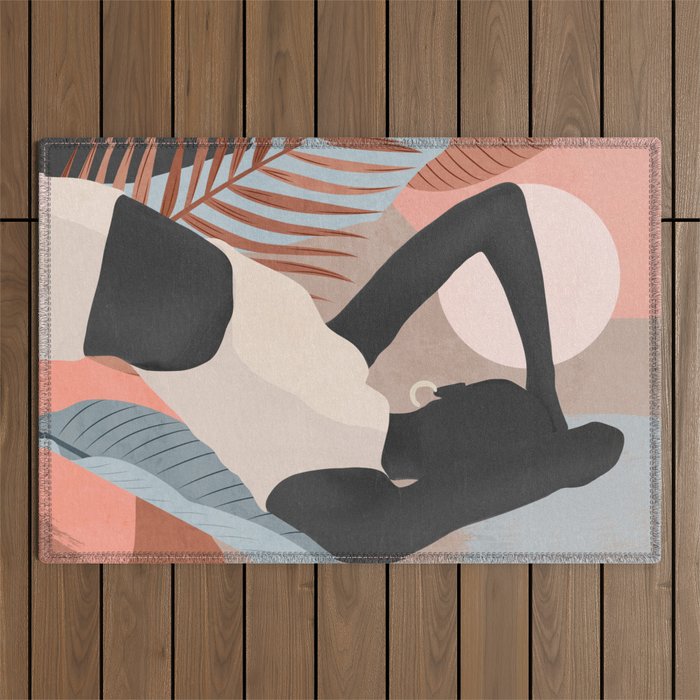 Tropical Girl 23 Outdoor Rug Gallery Image 1