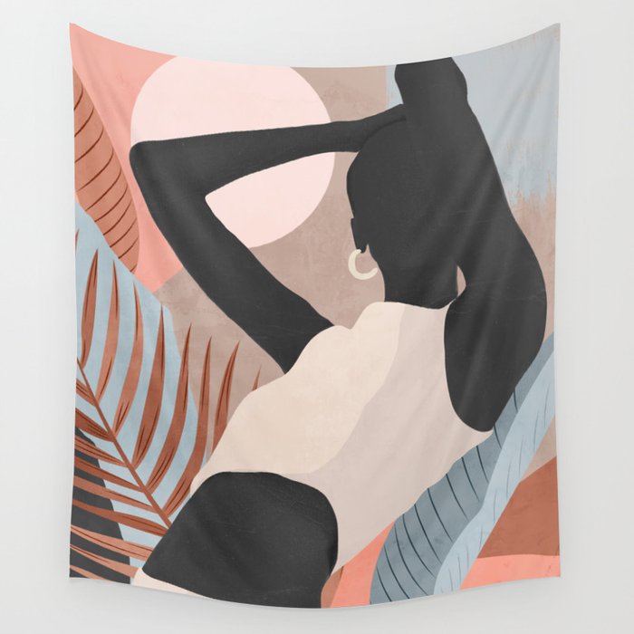 Tropical Girl 23 Wall Tapestry Gallery Image 4
