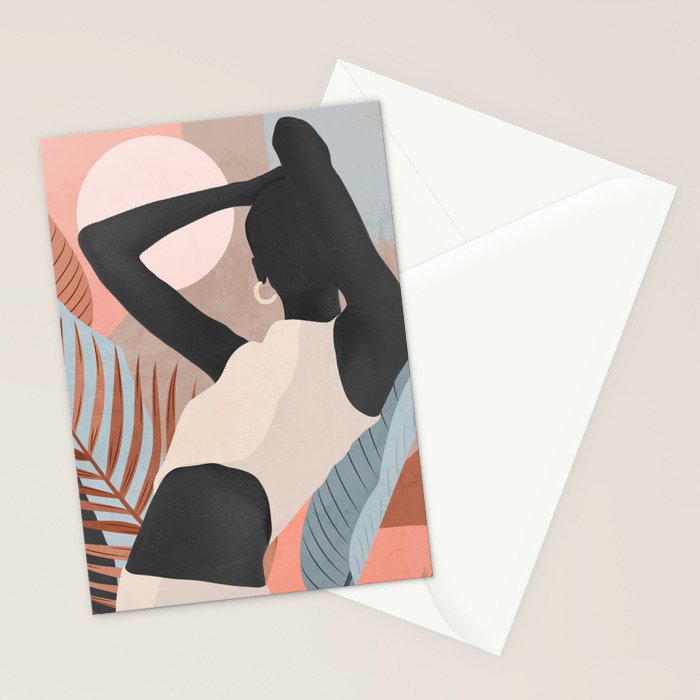 Tropical Girl 23 Stationery Card Gallery Image 2