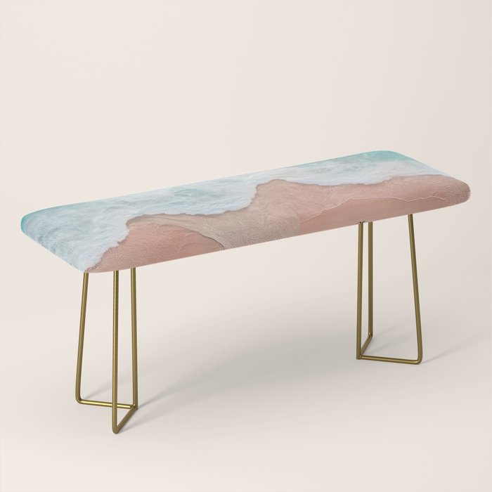 Peach Sand and Blue Sea - Coastal Aerial Photography Bench Gallery Image 2