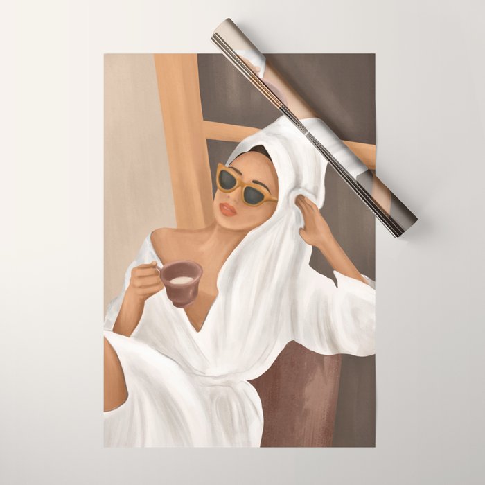 Morning Coffee Wrapping Paper Gallery Image 1