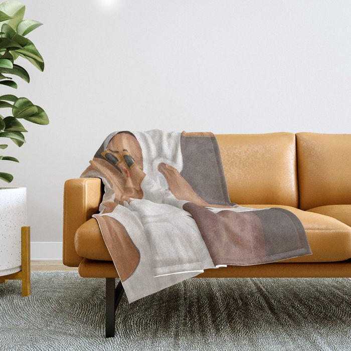 Morning Coffee Throw Blanket Gallery Image 1
