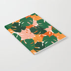 Vibrant Monstera Leaf Pattern Notebook Gallery Image 2