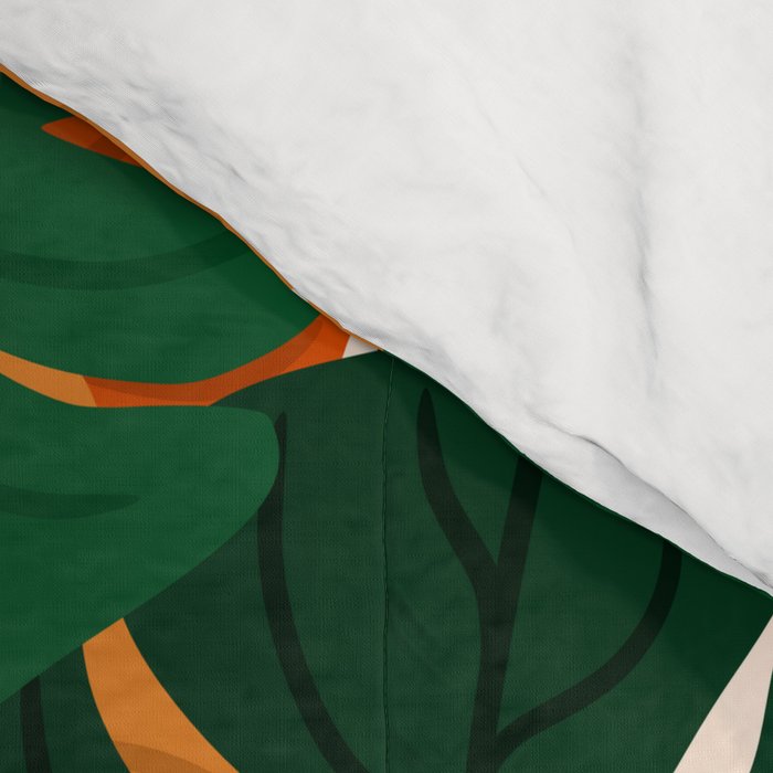 Vibrant Monstera Leaf Pattern Comforter Gallery Image 4