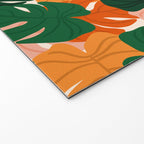 Vibrant Monstera Leaf Pattern Welcome Mat Gallery Image 2