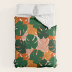 Vibrant Monstera Leaf Pattern Comforter Gallery Image 6