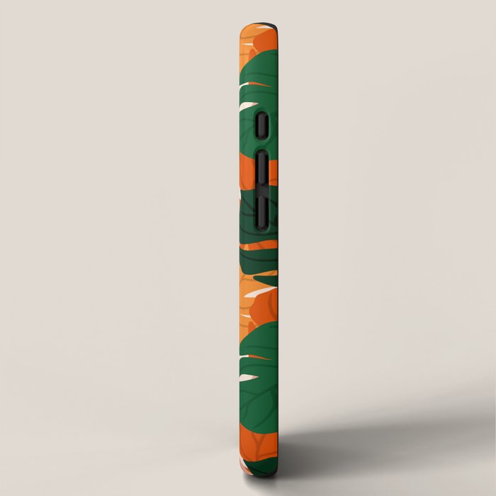 Vibrant Monstera Leaf Pattern iPhone Case Gallery Image 2