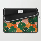 Vibrant Monstera Leaf Pattern Laptop Sleeve Gallery Image 2