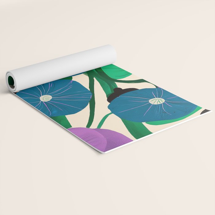 Blue Petunia Study Yoga Mat Gallery Image 2