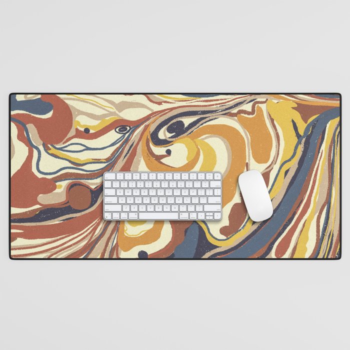 Retro marble #4 Desk Mat Gallery Image 1