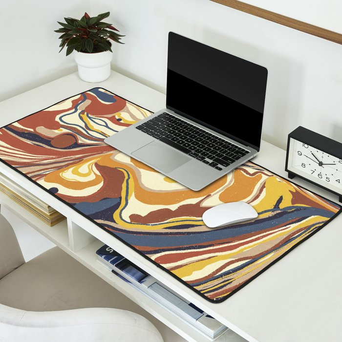 Retro marble #4 Desk Mat Gallery Image 2