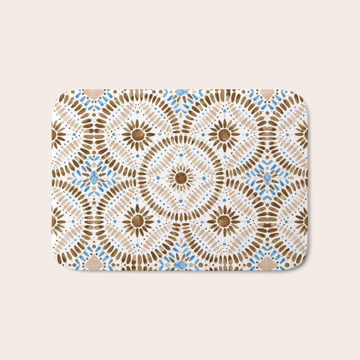 Rustic Tile Mandala A Bath Mat Gallery Image 1