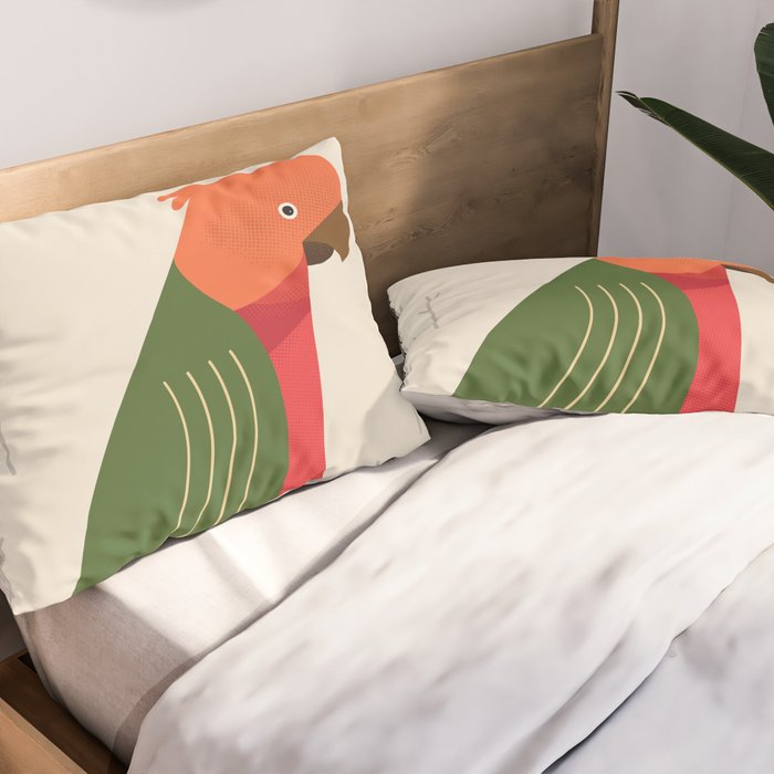 Australian King Parrot, Bird of Australia Pillow Sham Gallery Image 2