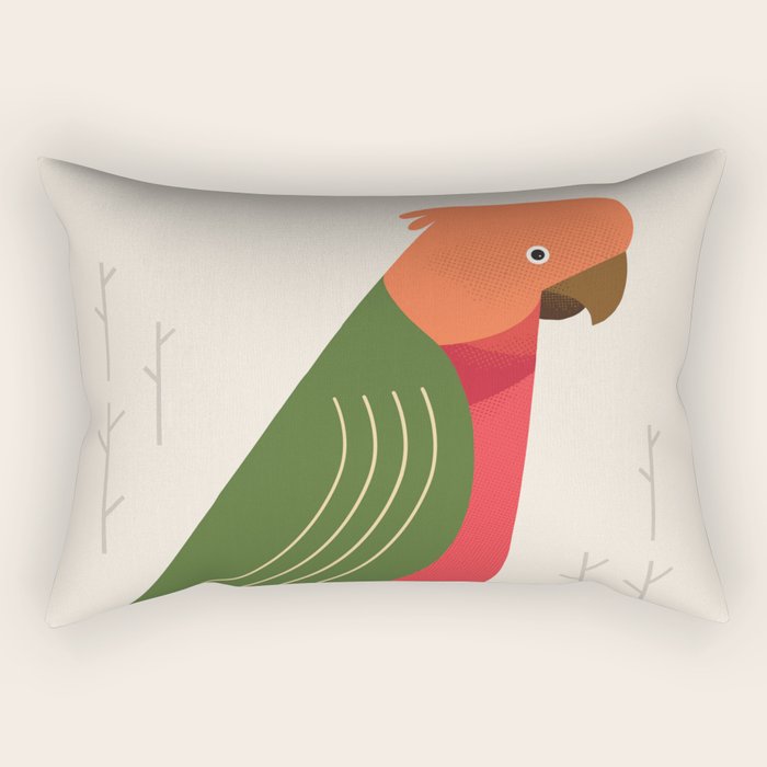 Australian King Parrot, Bird of Australia Rectangular Pillow Gallery Image 2