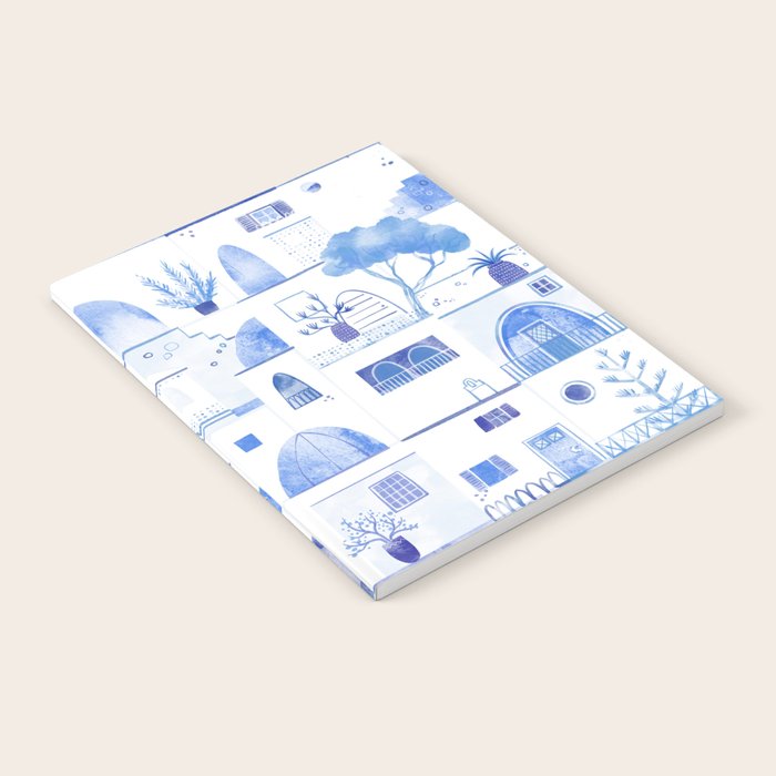 Santorini Greek Island Mediterranean Watercolor Notebook Gallery Image 2