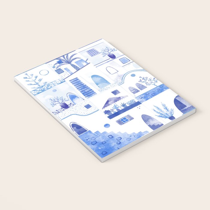 Santorini Greek Island Mediterranean Watercolor Notebook Gallery Image 3