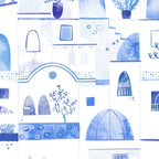 Santorini Greek Island Mediterranean Watercolor Coffee Mug Gallery Image 2