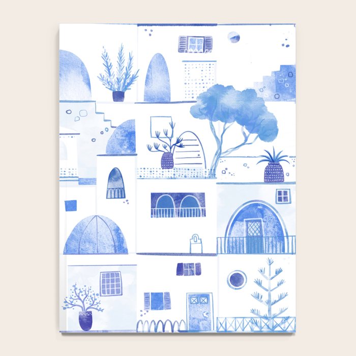 Santorini Greek Island Mediterranean Watercolor Notebook Gallery Image 4