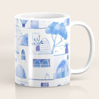 Santorini Greek Island Mediterranean Watercolor Coffee Mug Gallery Image 1