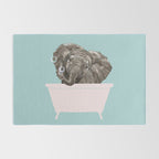 Baby Elephant in Bathtub Rug Gallery Image 2